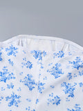 Printed Strapless A-Line Dress