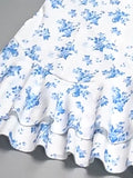Printed Strapless A-Line Dress